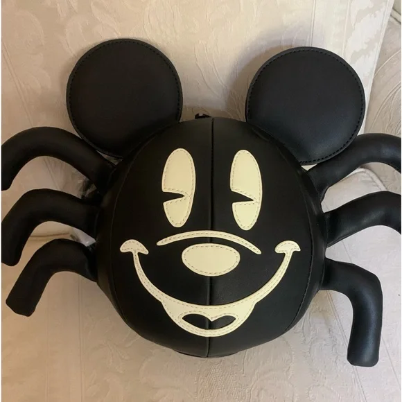 Loungefly x Disney Mickey Mouse Spider Glow in the Dark Crossbody Bag Purse NWT